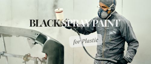 black spray paint for plastic