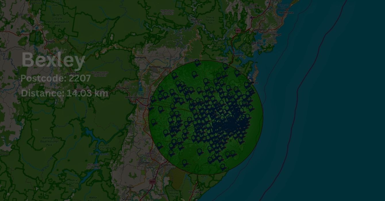 Panel Beating and other area we serve on map