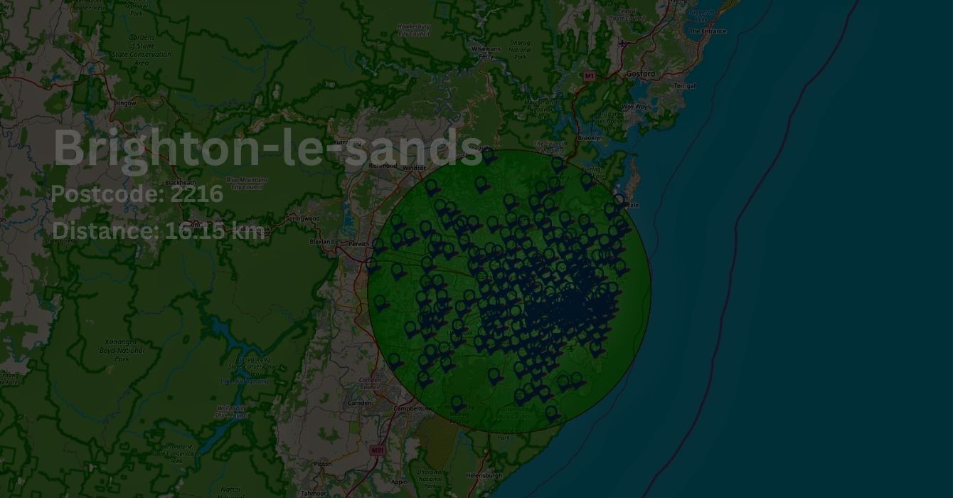 Panel Beating and other area we serve on map