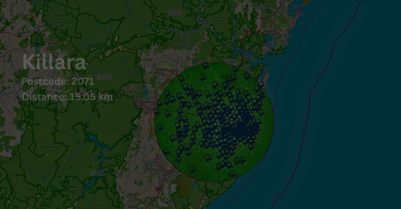 Panel Beating and other area we serve on map
