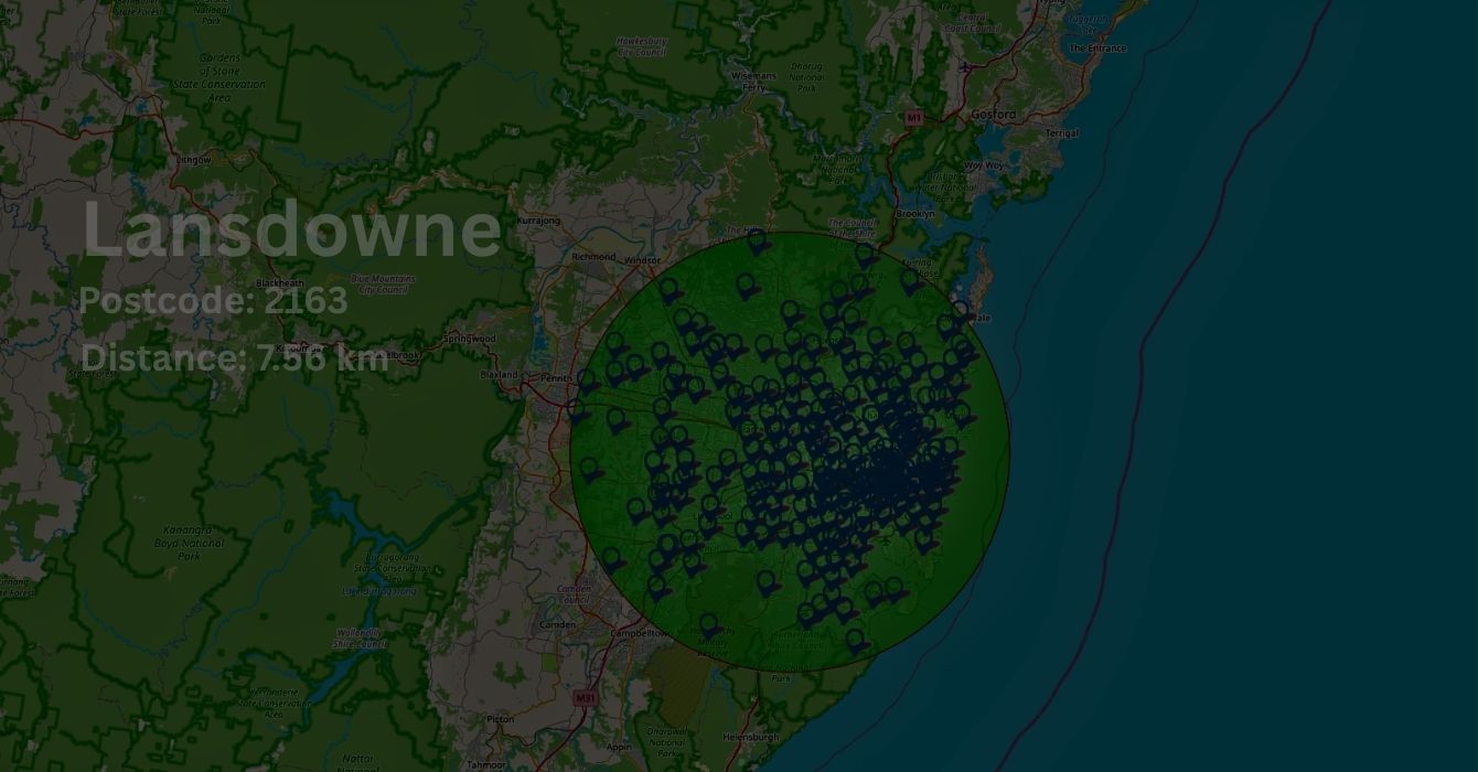 Panel Beating and other area we serve on map