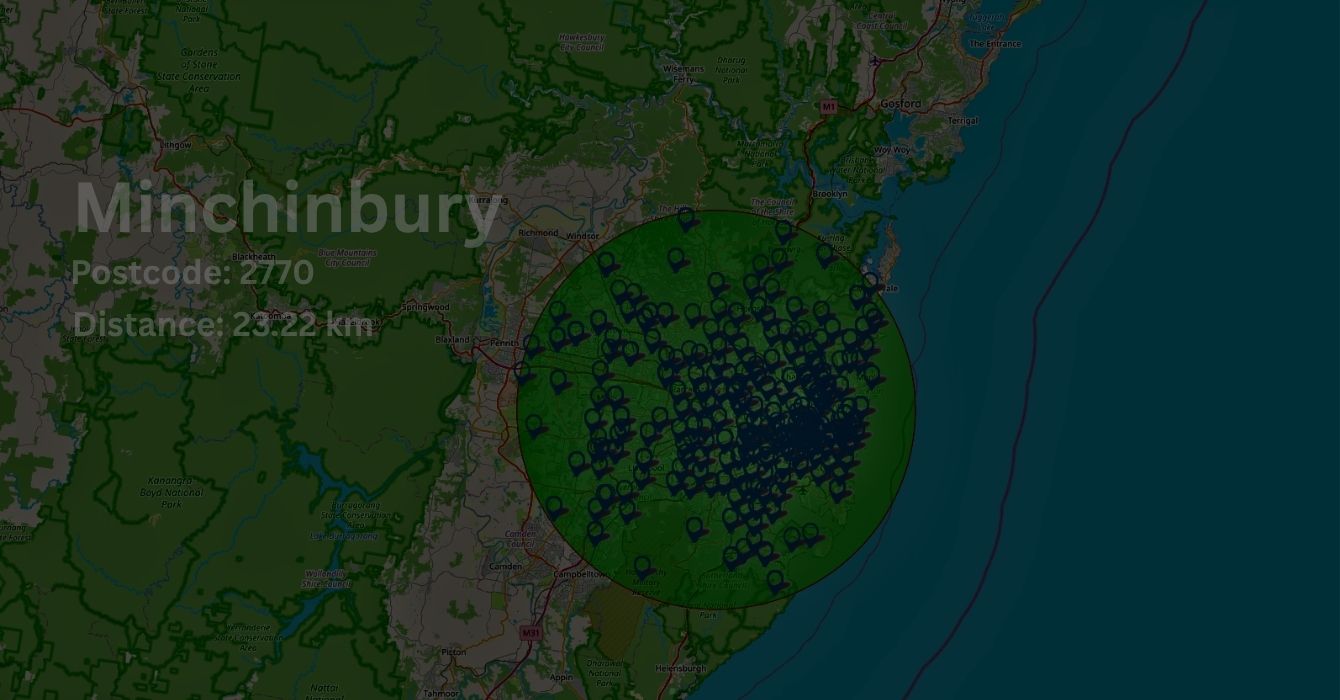 Panel Beating and other area we serve on map