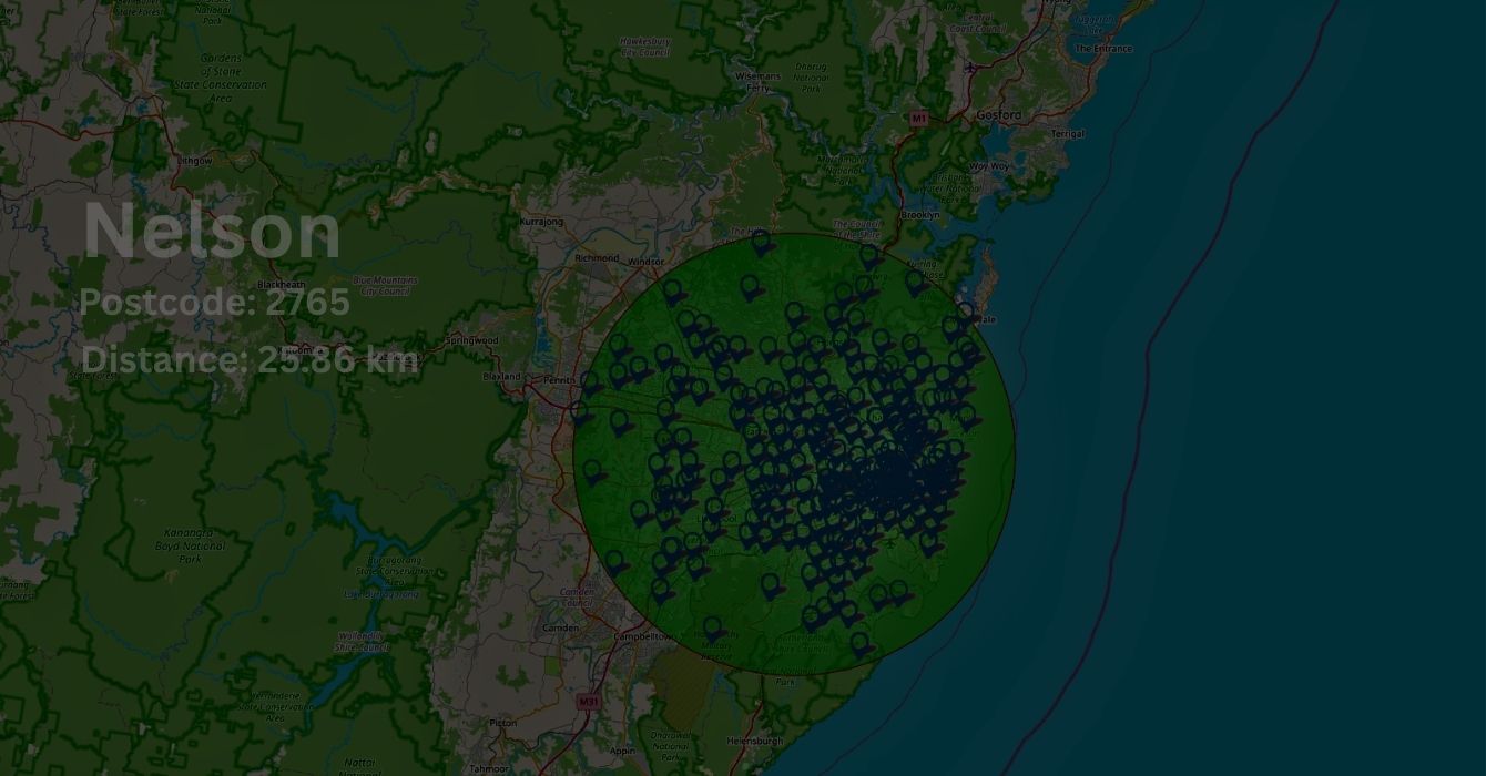 Panel Beating and other area we serve on map