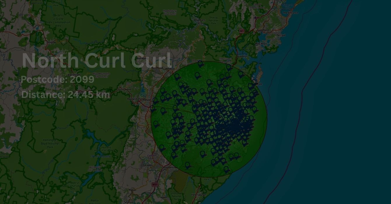 Panel Beating and other area we serve on map