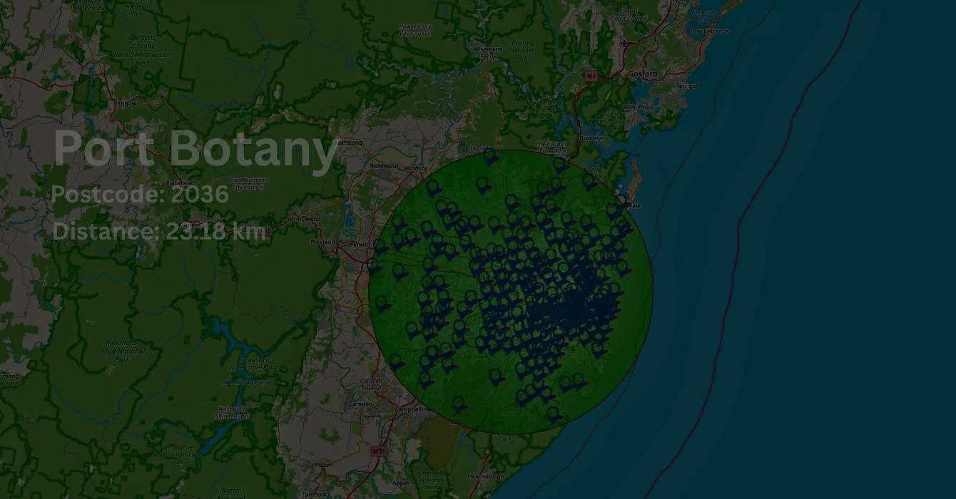 Panel Beating and other area we serve on map