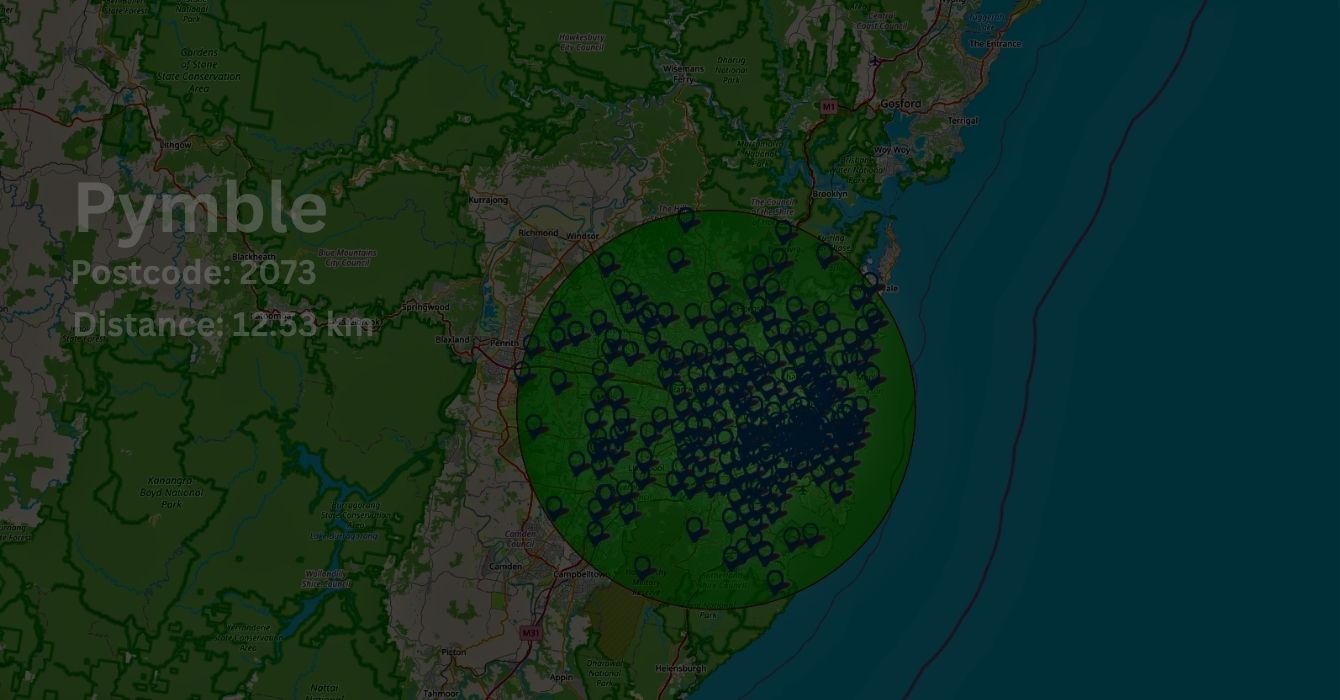 Panel Beating and other area we serve on map