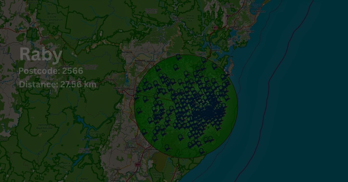 Panel Beating and other area we serve on map
