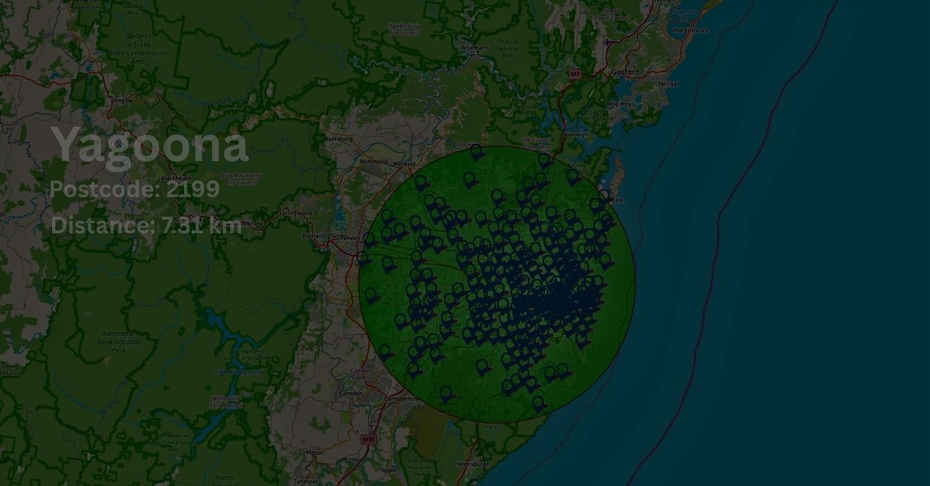 Panel Beating and other area we serve on map